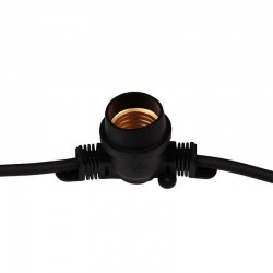 Ghirlanda luminoasa pentru 20 LED-uri E27, lungime 10 m, IP44, interconectabila