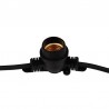 Ghirlanda luminoasa pentru 20 LED-uri E27, lungime 10 m, IP44, interconectabila