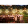 Ghirlanda luminoasa pentru 20 LED-uri E27, lungime 10 m, IP44, interconectabila