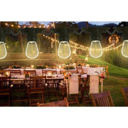 Ghirlanda luminoasa, interior si exterior, pentru 15 LED-uri, soclu E27, lungime cablu 15 m