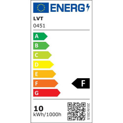 Bec LED, iluminare ghirlanda, E27, filament COB, alb cald, 1W, 60 lm, set 10 bucati