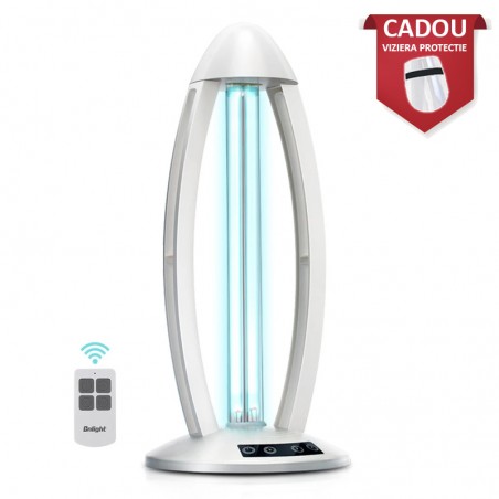 Lampa bactericida UVC 38W, temporizator, touchscreen, telecomanda, sterilizare si dezinfectare 40 mp, Cnlight