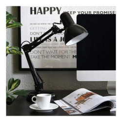 Lampa de birou 60W, brat reglabil, soclu E27, suport prindere tip menghina