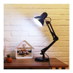 Lampa de birou 60W, brat reglabil, soclu E27, suport prindere tip menghina