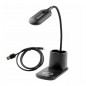 Lampa de birou LED flexibila, 30W, incarcator QI, buton tactil, 3 moduri iluminare, organizator pixuri Lampa de birou LED flexibila, 30W, incarcator QI, buton tactil, 3 moduri iluminare, organizator pixuri