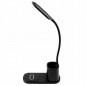 Lampa de birou LED flexibila, 30W, incarcator QI, buton tactil, 3 moduri iluminare, organizator pixuri Lampa de birou LED flexibila, 30W, incarcator QI, buton tactil, 3 moduri iluminare, organizator pixuri