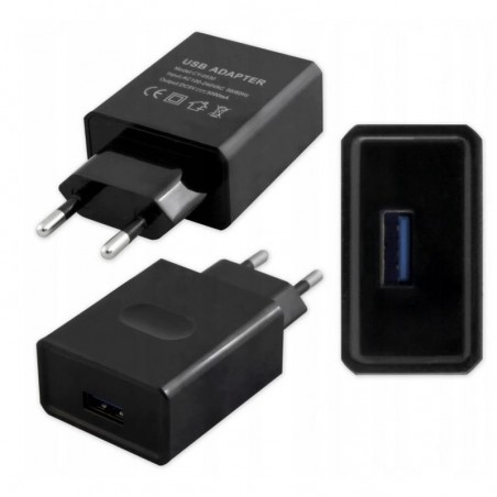 Adaptor priza iesire USB 5V/3A DC, 100-240V AC, grad protectie IP20