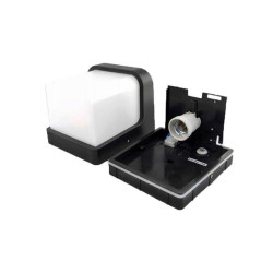 Lampa LED de exterior, 12W, montaj perete, senzor de miscare, IP54, negru