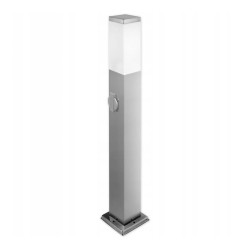 Stalp de iluminat, LED E27, putere 40W, inaltime 65 cm, argintiu