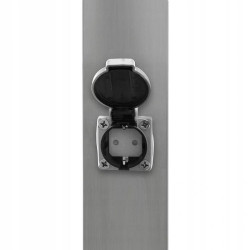 Stalp de iluminat, LED E27, putere 40W, inaltime 65 cm, argintiu
