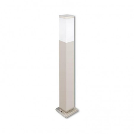 Stalp de gradina, LED E27, maxim 40W, factor IP44, inaltime 65 cm, argintiu