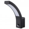 Aplica LED pentru exterior, 10W, senzor incorporat, IP54, lumina neutra 4000K, 750 lm, negru