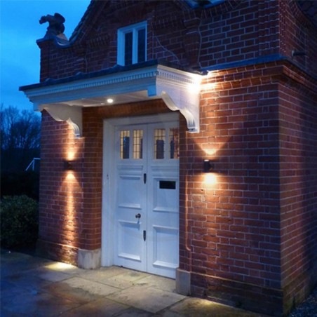 Aplica LED de exterior DORA DUO, montare perete, 35W, IP44, aluminiu si sticla