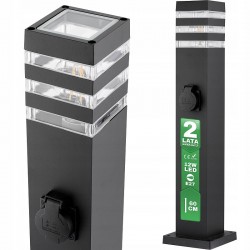 Lampa LED de exterior, priza suplimentara, 60W, 610x90x90 mm, IP54