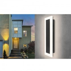 Aplica de perete, design modern, LED SMD, 45W, 2250lm, lumina neutra, 150 cm, negru
