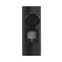 Lampa de exterior cu priza incorporata, LED E27, putere 40W, 65 cm, otel si PC