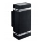 Lampa de exterior, 2x LED GU10, 35W, orientare sus jos, IP54, negru