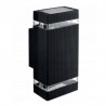Lampa de exterior, 2x LED GU10, 35W, orientare sus jos, IP54, negru