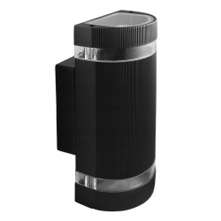 Lampa de perete pentru exterior, LED GU10, 35W, carcasa aluminiu, negru