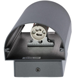 Lampa de perete pentru exterior, LED GU10, 35W, carcasa aluminiu, negru