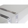 Lampa dubla de perete, iluminare sus jos, 2 LED-uri GU10, aluminiu, argintiu