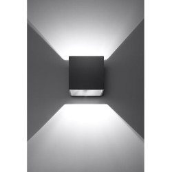 Aplica LED CREE, 2 x 3W XBD, lumina neutra, 180lm, IP54, antracit