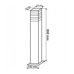 Lampa de gradina, LED GU10, 80 cm, IP44, alimentare la retea
