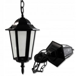 Lampa suspendata Victoria, pentru exterior, LED soclu E27, lungime totala lant 45 cm