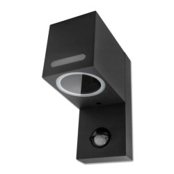Aplica LED Lida, 35W, senzor de miscare incorporat, unghi reglabil, IP44, negru