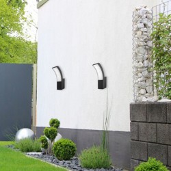 Aplica LED SMD, 9W, lumina neutra 4000K, 800lm, IP54, carcasa din aluminiu, negru