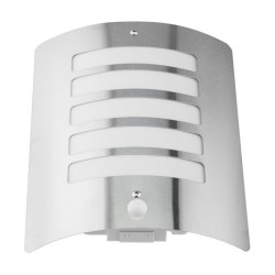 Lampa de gradina, E27, 60W, montare perete, senzor de miscare si amurg, 30 x 23, argintiu