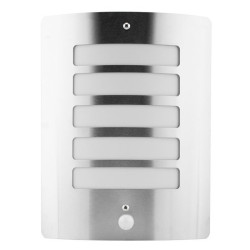 Lampa de gradina, E27, 60W, montare perete, senzor de miscare si amurg, 30 x 23, argintiu
