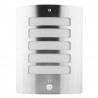 Lampa de gradina, E27, 60W, montare perete, senzor de miscare si amurg, 30 x 23, argintiu