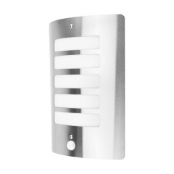 Lampa de gradina, E27, 60W, montare perete, senzor de miscare si amurg, 30 x 23, argintiu