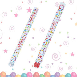 Tun confetti fluturi, multicolori, tub 100 cm