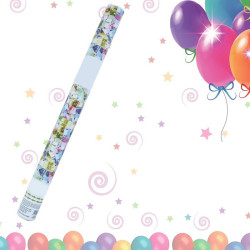 Tun confetti 60 cm, imprimeu bancnote Euro, multicolor