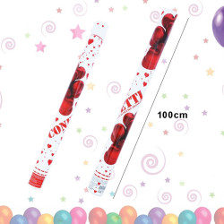 Tun confetti in forma de petale de trandafiri, 100 cm