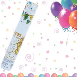Confetti petrecere, tun 30 cm, folie aurie
