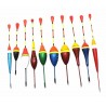 Set 10 plute de pescuit, greutate plutitoare: 0,8 g - 4,5g, plastic, multicolor