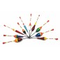 Set 10 plute de pescuit, greutate plutitoare: 0,8 g - 4,5g, plastic, multicolor Set 10 plute de pescuit, greutate plutitoare: 0,8 g - 4,5g, plastic, multicolor