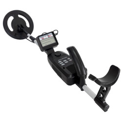 Detector metale, afisaj LCD, functie notch, sonda impermeabila, 5-6 kHz, 1,2, gri/negru