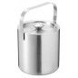 Set recipient cuburi gheata, capac, filtru, 1,3L, 23,5 x 14,5 cm, otel, argintiu