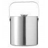 Set recipient cuburi gheata, capac, filtru, 1,3L, 23,5 x 14,5 cm, otel, argintiu