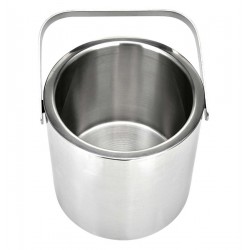 Set recipient cuburi gheata, capac, filtru, 1,3L, 23,5 x 14,5 cm, otel, argintiu