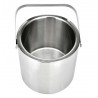Set recipient cuburi gheata, capac, filtru, 1,3L, 23,5 x 14,5 cm, otel, argintiu