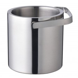 Set recipient cuburi gheata, capac, filtru, 1,3L, 23,5 x 14,5 cm, otel, argintiu