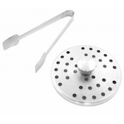 Set recipient cuburi gheata, capac, filtru, 1,3L, 23,5 x 14,5 cm, otel, argintiu