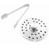 Set recipient cuburi gheata, capac, filtru, 1,3L, 23,5 x 14,5 cm, otel, argintiu