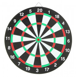 Joc darts duble face, 6 sageti incuse, 1,5kg, 36 x 1 cm, multicolor