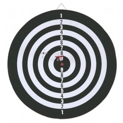 Joc darts duble face, 6 sageti incluse, 1,5kg, 36 x 1 cm, multicolor